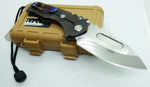 Prae "T" - S35VN Tumbled DP Blade-Flm "Stained Glass" Handles
