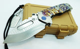 Prae "T" - S35VN Satin($75) DP Blade-"Bankscroll Filigree" Handles