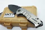 Genesis "T" - S35VN PVD DP Blade-Tumbled "Come&Take It"-Handles