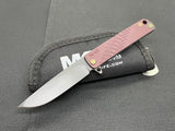 M-48 - S35VN PVD Blade, Red Handle, PVD Spring
